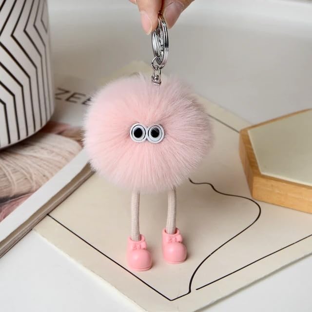 Fluffy Monster Doll Keychain & Bag Charm
