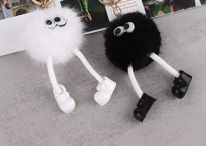 Fluffy Monster Doll Keychain & Bag Charm