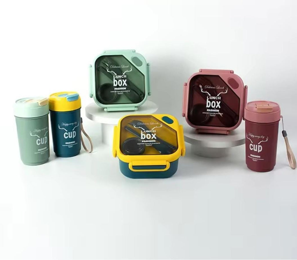 Urban Bento & Sip" Lunch Box and Tumbler Set