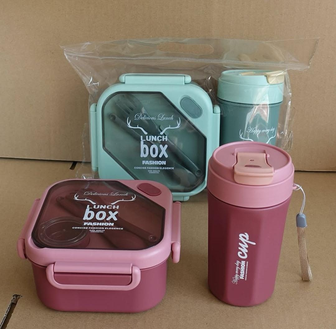 Urban Bento & Sip" Lunch Box and Tumbler Set