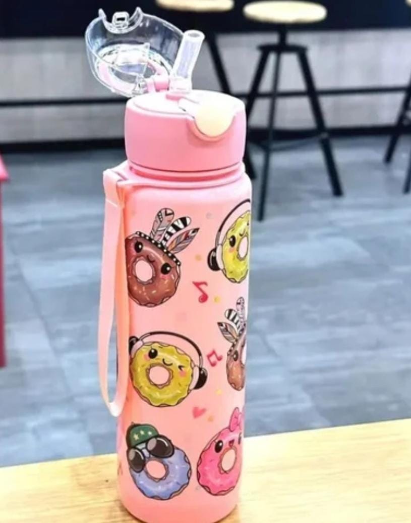 Doughnut Delight 500ml Leak-Proof Water Bottle