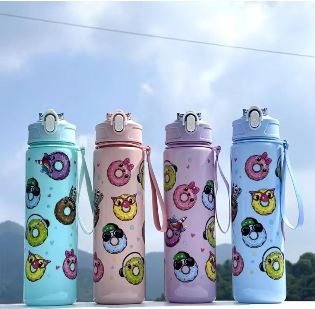 Doughnut Delight 500ml Leak-Proof Water Bottle