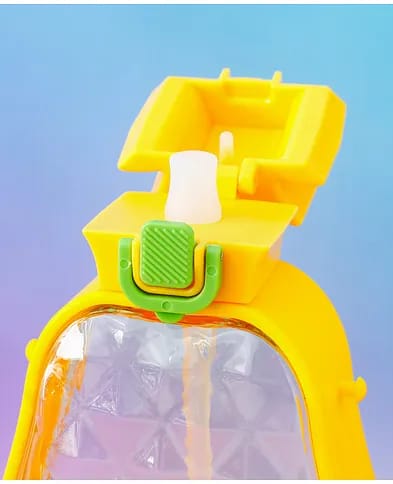 Fab N Funky Pineapple Design Kids Straw Water Bottle 600 ml