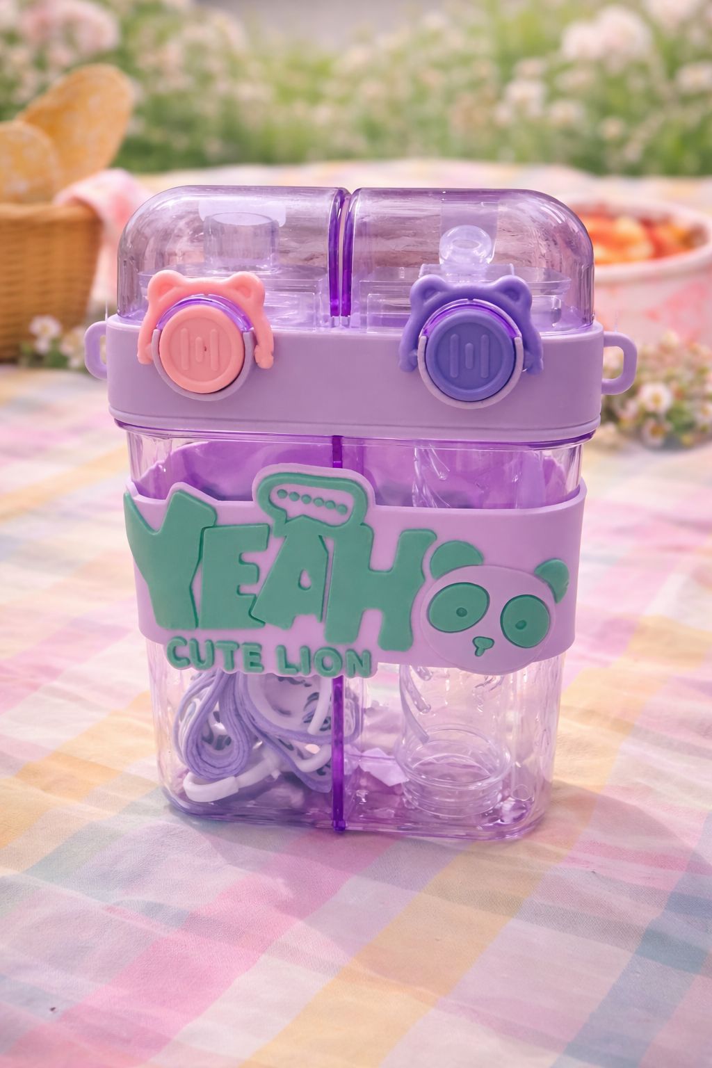 Dual Sipper Kids Water Bottle with Straw & Spout