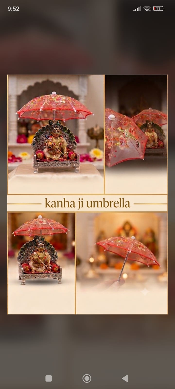 Divine Grace Decorative & Kanha Ji Umbrella