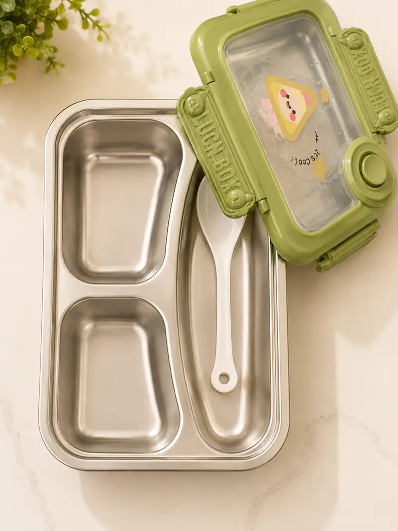 Lunch Box with Transparent Lid and Pressure Air Vent