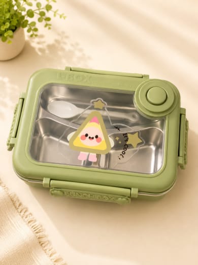 Lunch Box with Transparent Lid and Pressure Air Vent