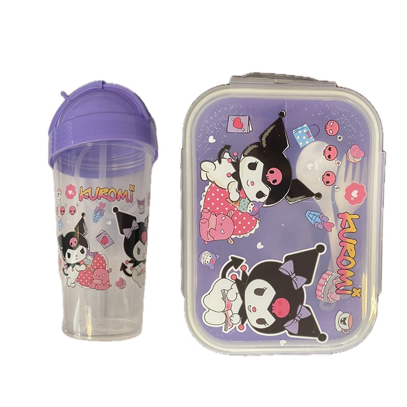 School Lunch Box and Water Bottle Combo Set
