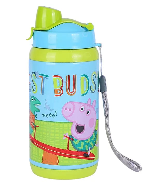 Drinking Bottle with Flip Cap & Carry Strap