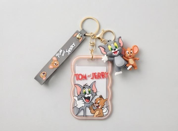 Tom & Jerry Cartoon ID Card Holder & Keychain