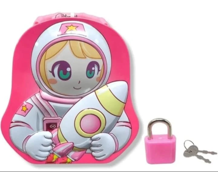 Piggy Bank with Lock and Key for Kids