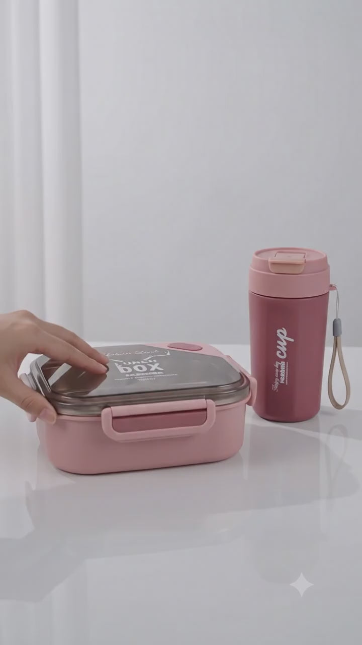 Urban Bento & Sip" Lunch Box and Tumbler Set