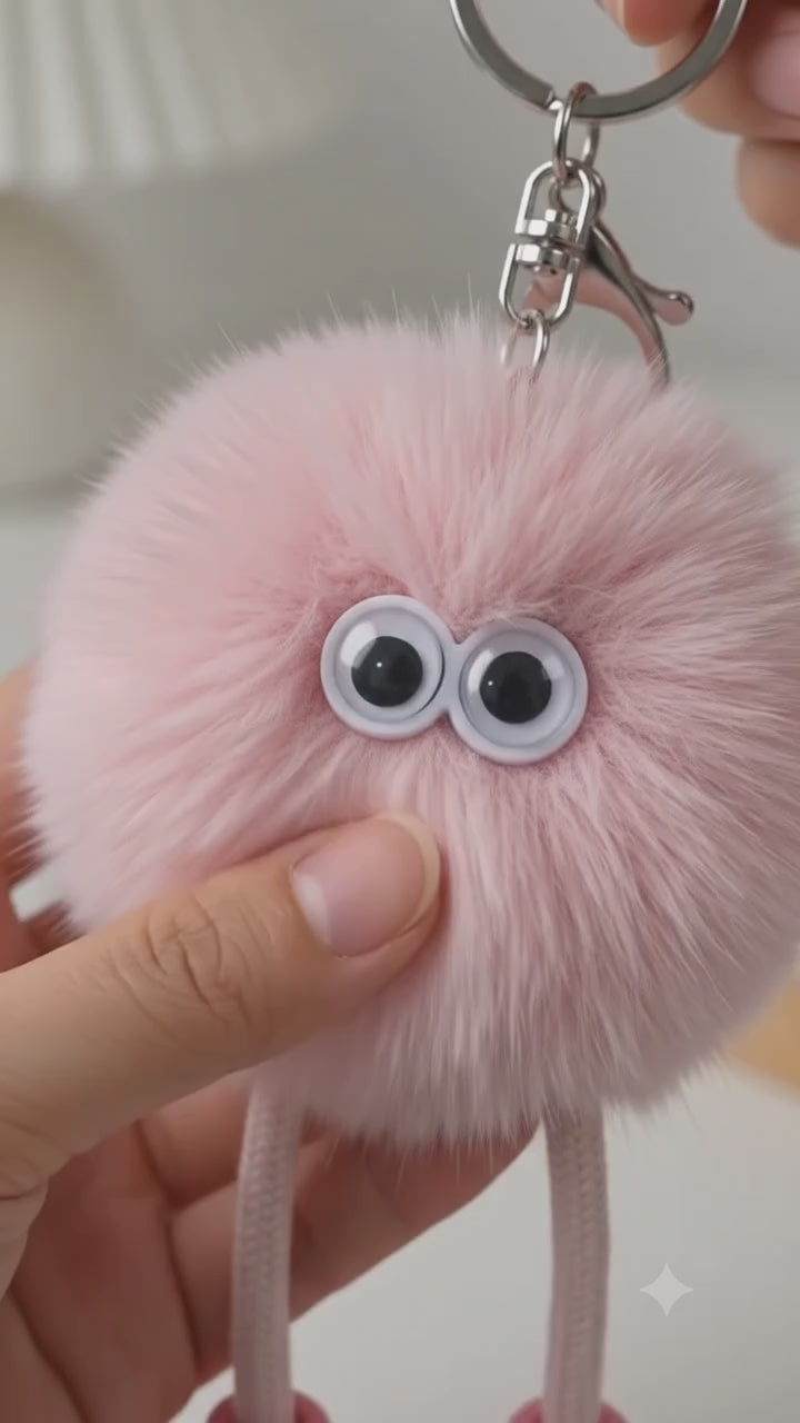 Fluffy Monster Doll Keychain & Bag Charm