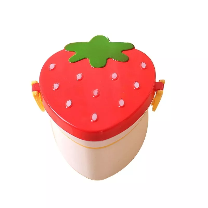 Red Strawberry Shape Tiffin Box