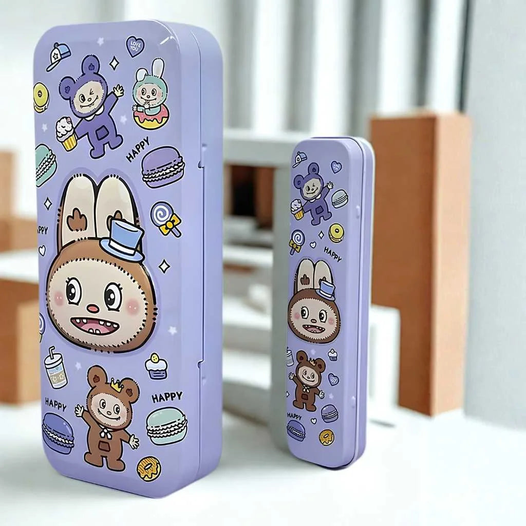 Metal Pencil Box with Removable Tray