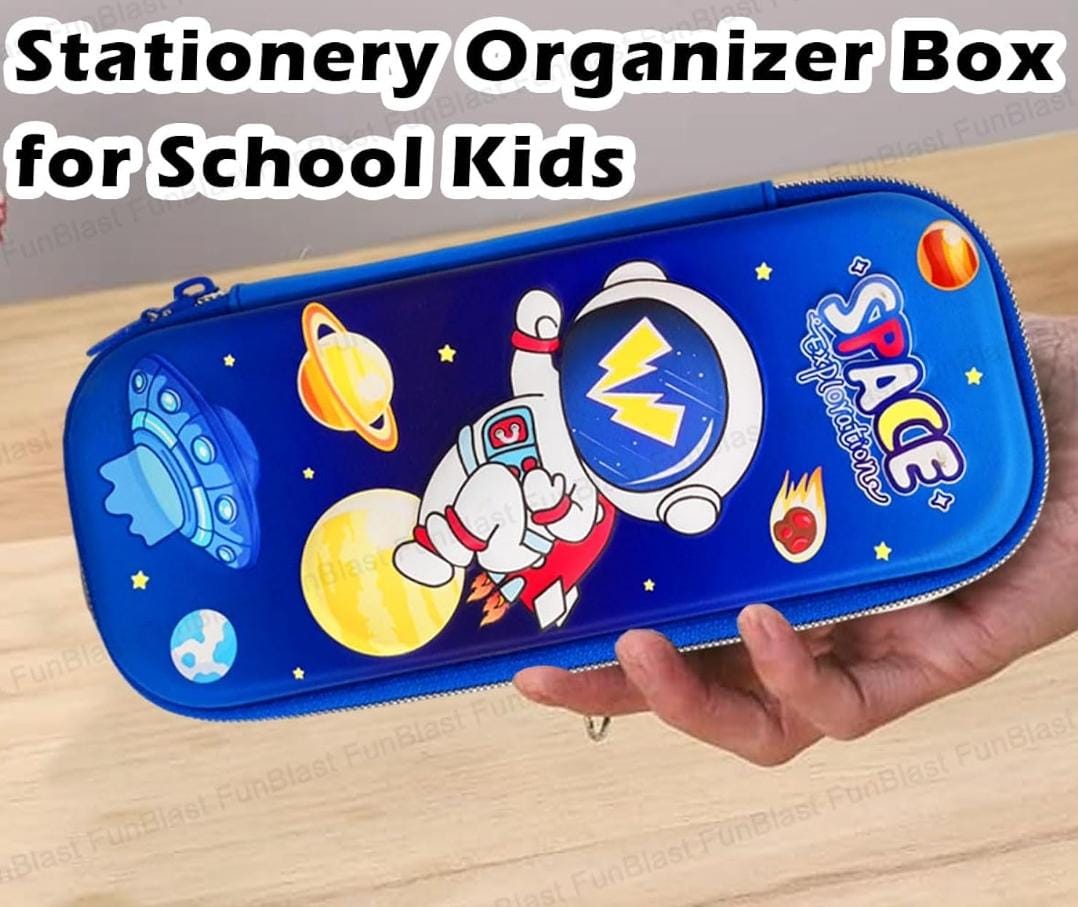 Travel Astronaut Hardtop Pencil Box for School Kids