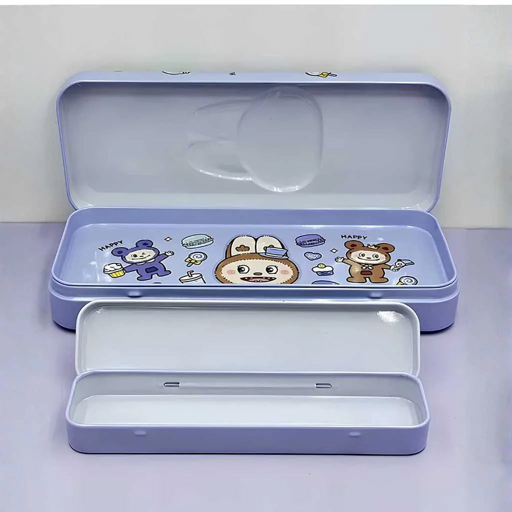 Metal Pencil Box with Removable Tray
