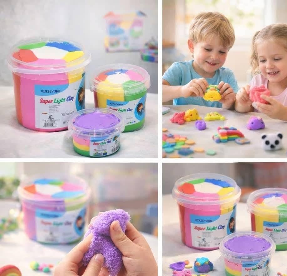 5-in-1 Super Light Air-Dry Clay Bucket Set