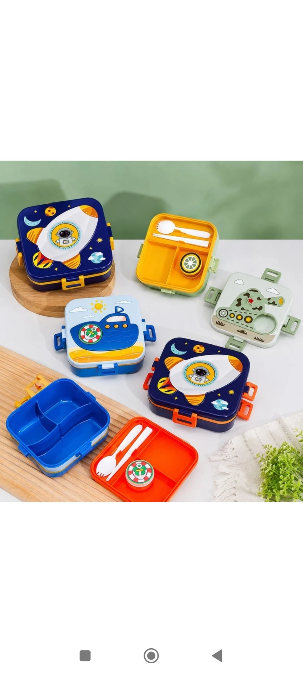 Space Exploration Rocket Shaped Bento Tiffin Box